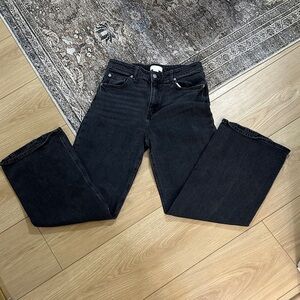 H&M Black Straight-Leg Jeans